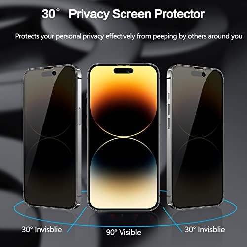 מגן מסך פרטיות של סורלנרן לאייפון 14 פרו, אייפון 14 פרו מגן מסך מלא פרטי אביזרי זכוכית מחוסמת [6.1 אינץ'],